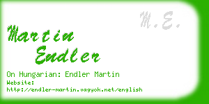 martin endler business card